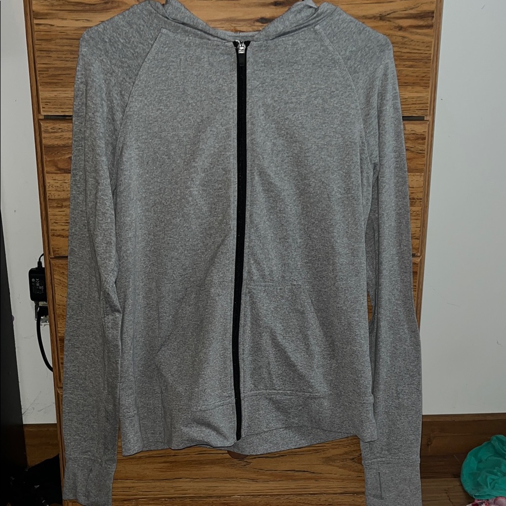 Athletic Works Heather Gray Zip-Up Hoodie